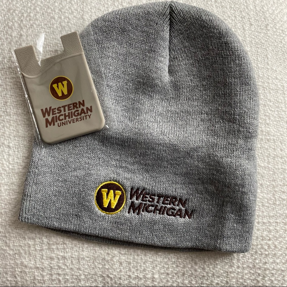 Western Michigan Hat and phone wallet